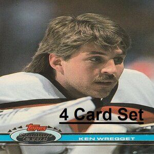 Ken Wregget Philadelphia Flyers NHL Hockey Card Collection - 4 Card Set